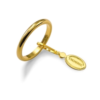 UNOAERRE Wedding Ring in 18k Yellow Gold mod. Francesina Gr. 3