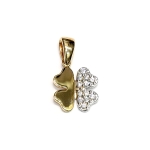 Orecchini in oro giallo e bianco con diamanti naturali