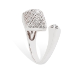 Orecchini in oro bianco con smeraldi e diamanti naturali