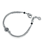 Girocollo tennis in oro bianco con diamanti naturali