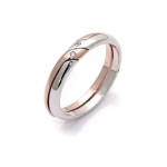 Anello Solitario in oro bianco con diamante