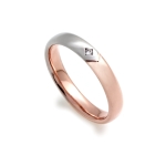Anello Solitario in oro con diamante naturale