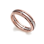 Anello Trilogy in oro con diamanti