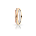 Anello in oro bianco con diamanti e quarzo limone
