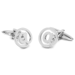 Pendente con laccio cotone acciaio e SWAROVSKI Nero - Collezione Melrose