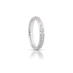 Fascetta pave' in oro bianco 18 kt. 750 millesimi.