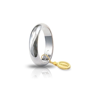 UNOAERRE Wedding Ring in 18k White Gold mod. Classic Gr. 7