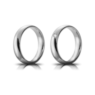 950 Platinum Wedding Ring mod. Confort mm. 5