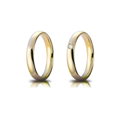 Yellow Gold Engagement Ring Mod. Confort mm. 3,5