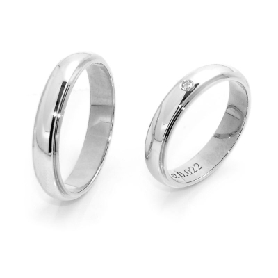 Wedding Ring in 925 Silver mod. Magnolia mm. 4,2
