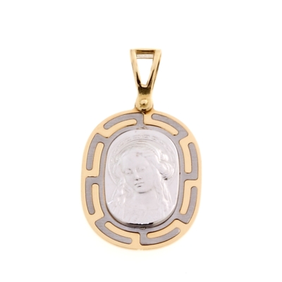 18 Kt White and Yellow Gold Medal