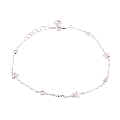 Bracciale Bimba in Oro Bianco 18 Kt. 750 Mill. - 17 Cm.