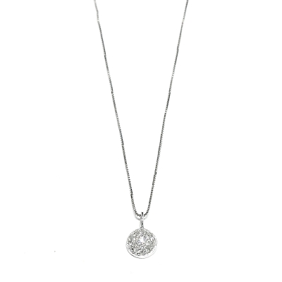 18 Kt White Gold Necklace KT.0.27 F-VVS