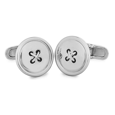 SILVER 925 MILL. BUTTON CUFFLINKS