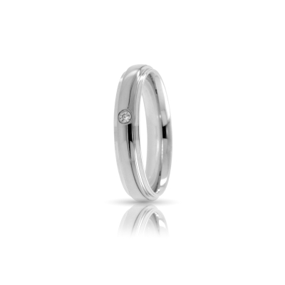 Wedding Ring in 925 Silver mod. Margherita mm. 4