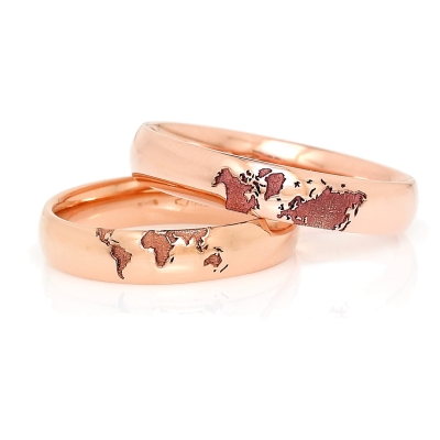 Rose Gold Wedding Ring mod. Gaia mm. 4,5