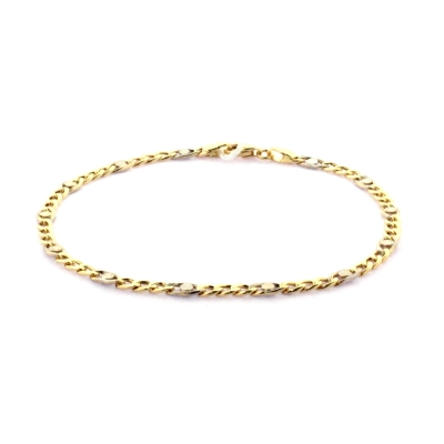 Bracciale in Oro bicolore 18 Kt. 750 mill. - 19 Cm.