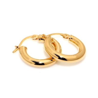 18 Kt Yellow Gold Earrings ( Diameter 1,7 Cm.)