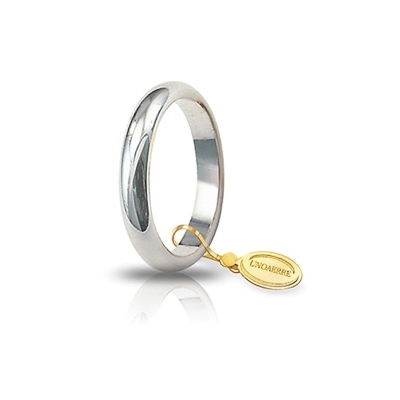 UNOAERRE Wedding Ring in 18k White Gold mod. Classic Gr. 5