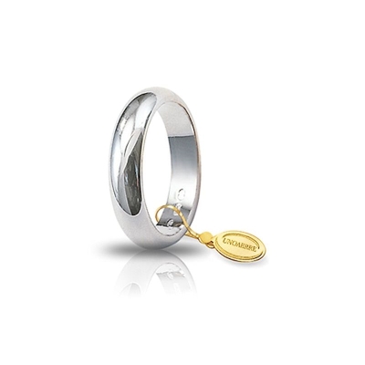 Fede UNOAERRE Oro Bianco 18 Kt. 750 mod. Classica Gr. 7