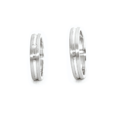 Wedding Ring in 925 Silver mod. Alessandra mm. 4,2