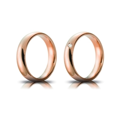 Rose Gold Wedding Ring Mod. Confort mm. 4,5