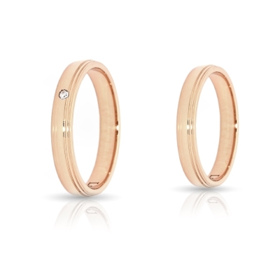 Rose Gold Wedding Ring Mod. Sofia mm. 3,7