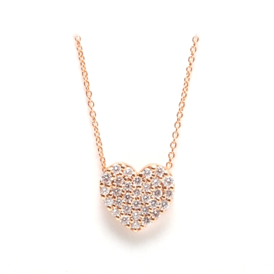 18 Kt Rose Gold Necklace KT.0.20 F-Vs