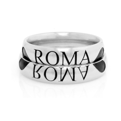 White Gold Wedding Ring mod. Aeterna mm. 4,5