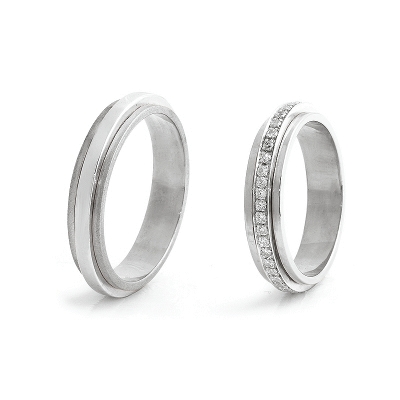 950 Platinum Wedding Ring mod. Seoul mm. 4,60