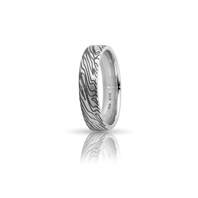 Fede Nuziale in Oro Bianco mod. Seychelles mm. 5