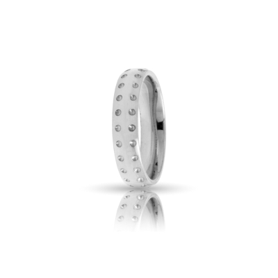 White Gold Wedding Ring mod. Asia mm. 4,5