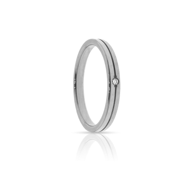 White Gold Wedding Ring mod. Sara mm. 2,5