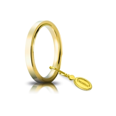 Fede UNOAERRE Oro Giallo 18 Kt. 750 mod. Cerchio di Luce 2,5 mm.