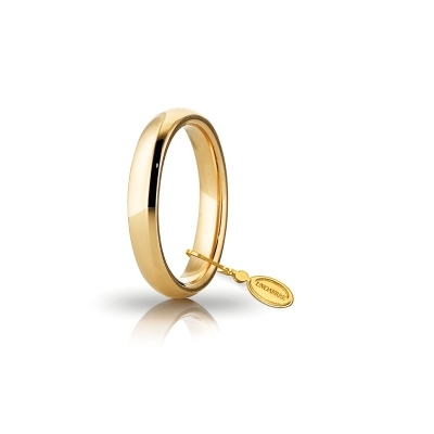 UNOAERRE Wedding Ring in 18k Yellow Gold mod. Comoda 3,5 mm.