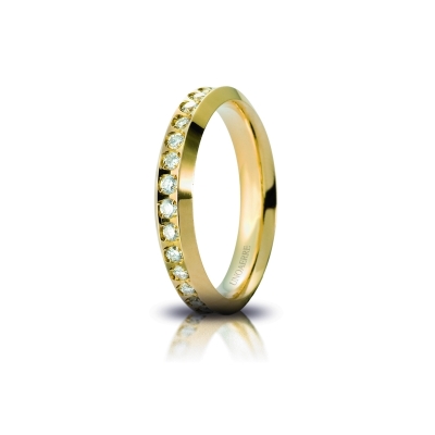 Fede UNOAERRE Oro Giallo 18 Kt. 750 mod. Venere con Diamanti