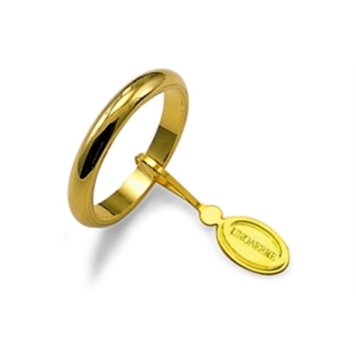 UNOAERRE Wedding Ring in 18k Yellow Gold mod. Francesina Gr. 4