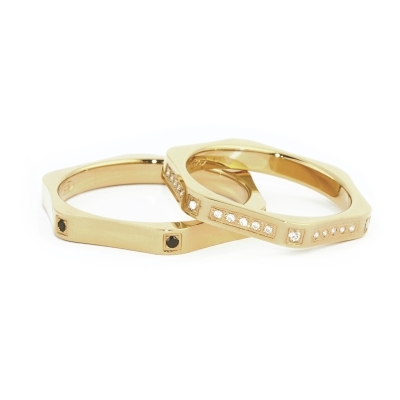 Yellow Gold Wedding Ring mod. Cleopatra mm. 2,8