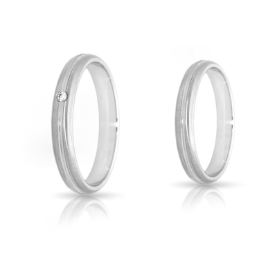 925 Silver Engagement Ring 925 Mod. Elisa mm. 3,5