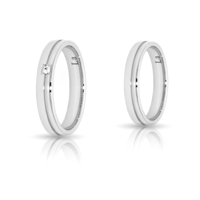 925 Silver Engagement Ring 925 Mod. Lucrezia mm. 4,2