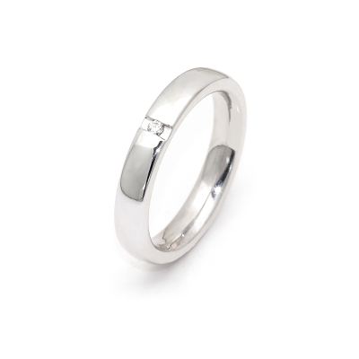 White Gold Engagement  Ring mod. Agadir mm. 3,6