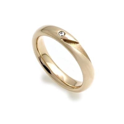 Yellow Gold Engagement Ring Mod. Ischia mm. 4