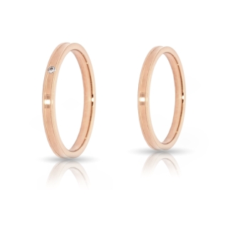 Rose Gold Engagement Ring Mod. Valentina mm. 2,2