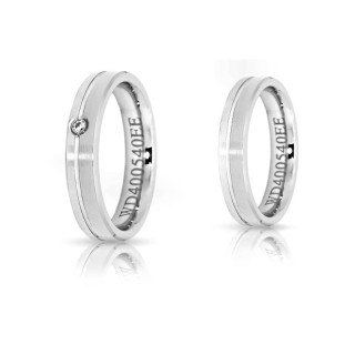 Wedding Ring in 925 Silver mod. Daniela mm. 4