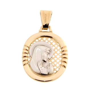 18 Kt White and Yellow Gold Medal