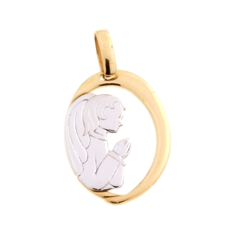 18 Kt White and Yellow Gold Medal