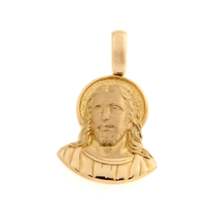 Medaglia Gesù in Oro Giallo 750 Mill.