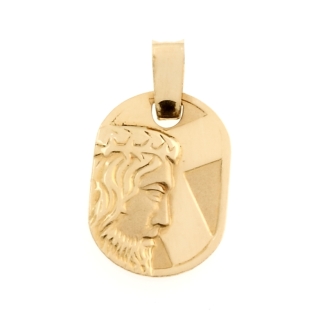 Medaglia Gesù in Oro Giallo 750 Mill.