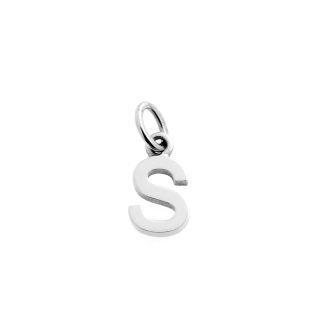 18 Kt White Gold Pendant S Letter (0,8 Cm)