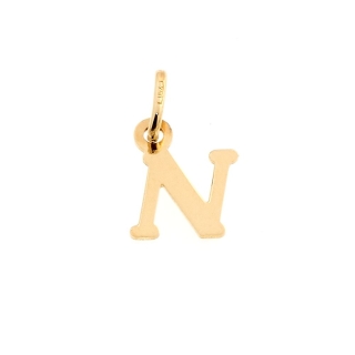 18 Kt Yellow Gold Pendant N Letter  (1,5 Cm)